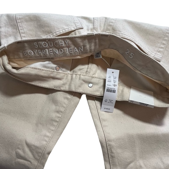 J. Crew Slouchy boyfriend Jeans In Ecru Size 25 - Picture 3 of 11